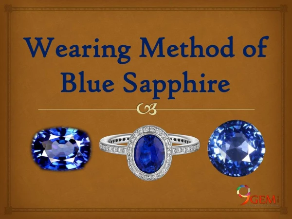 Wearing Method of Blue Sapphire Gemstone