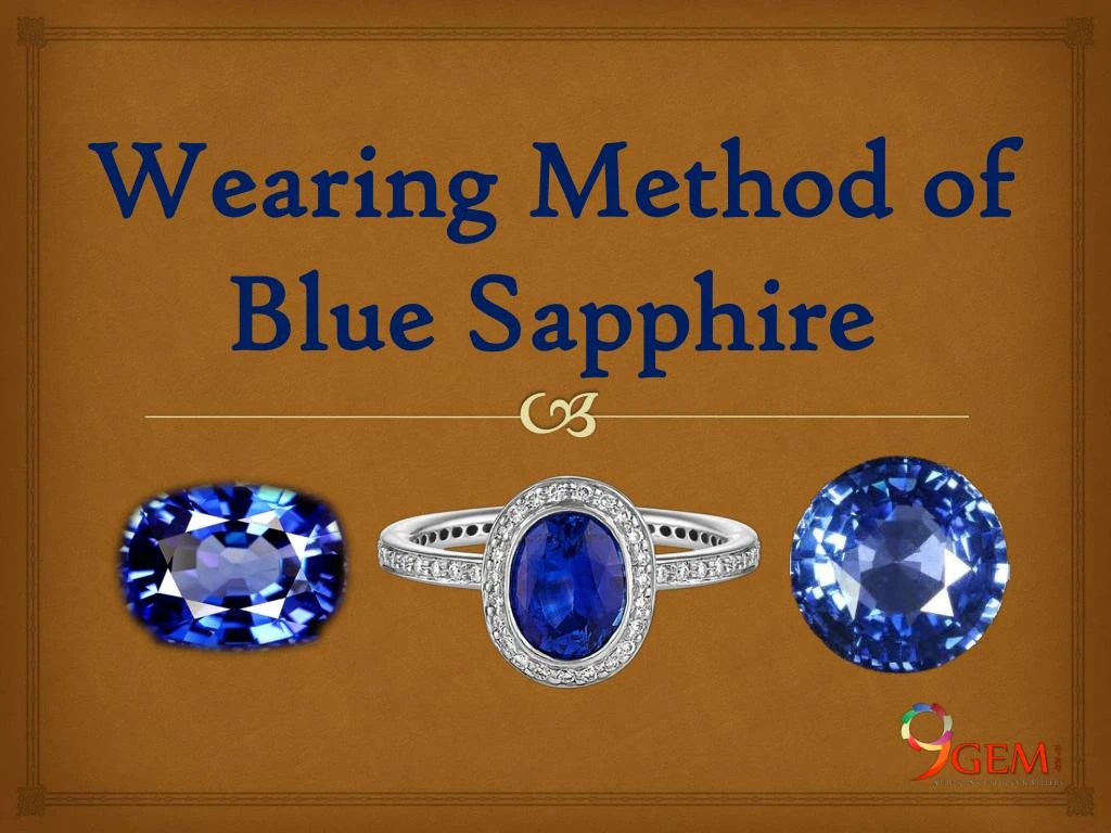 wearing method of blue sapphire
