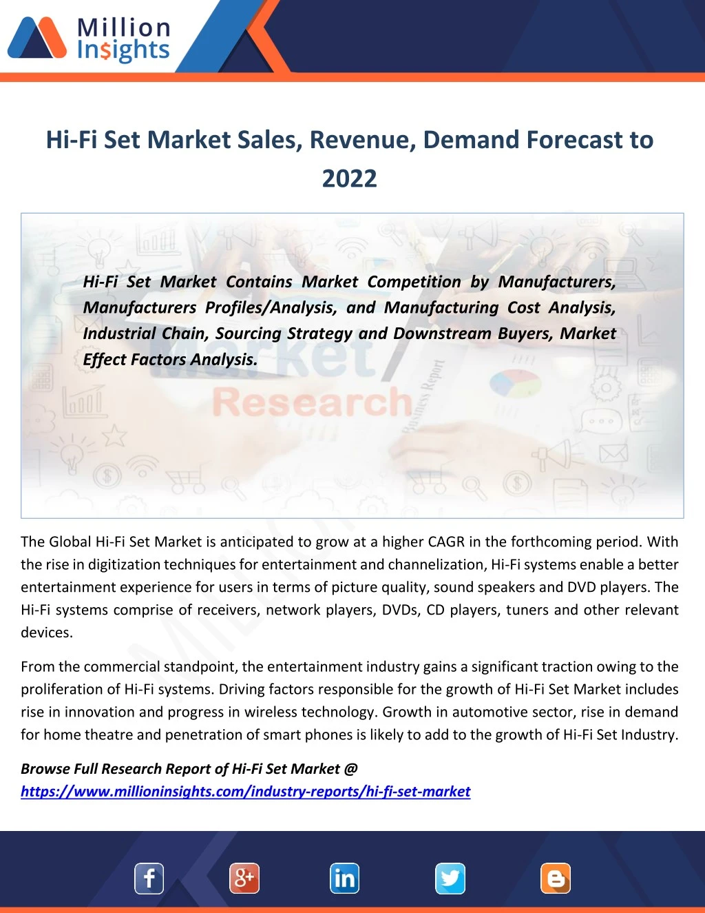 hi fi set market sales revenue demand forecast
