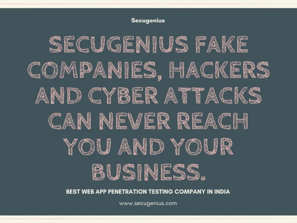 Secugenius Fake companies and Hackers will Stay from You and your Business | Secugenius Fake