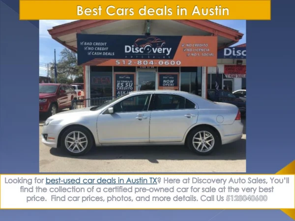 Best Used Cars deals Austin | Discovery Auto Sales