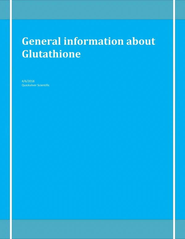 General information about Glutathione