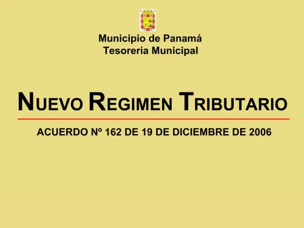 Municipio de Panam Tesorer a Municipal