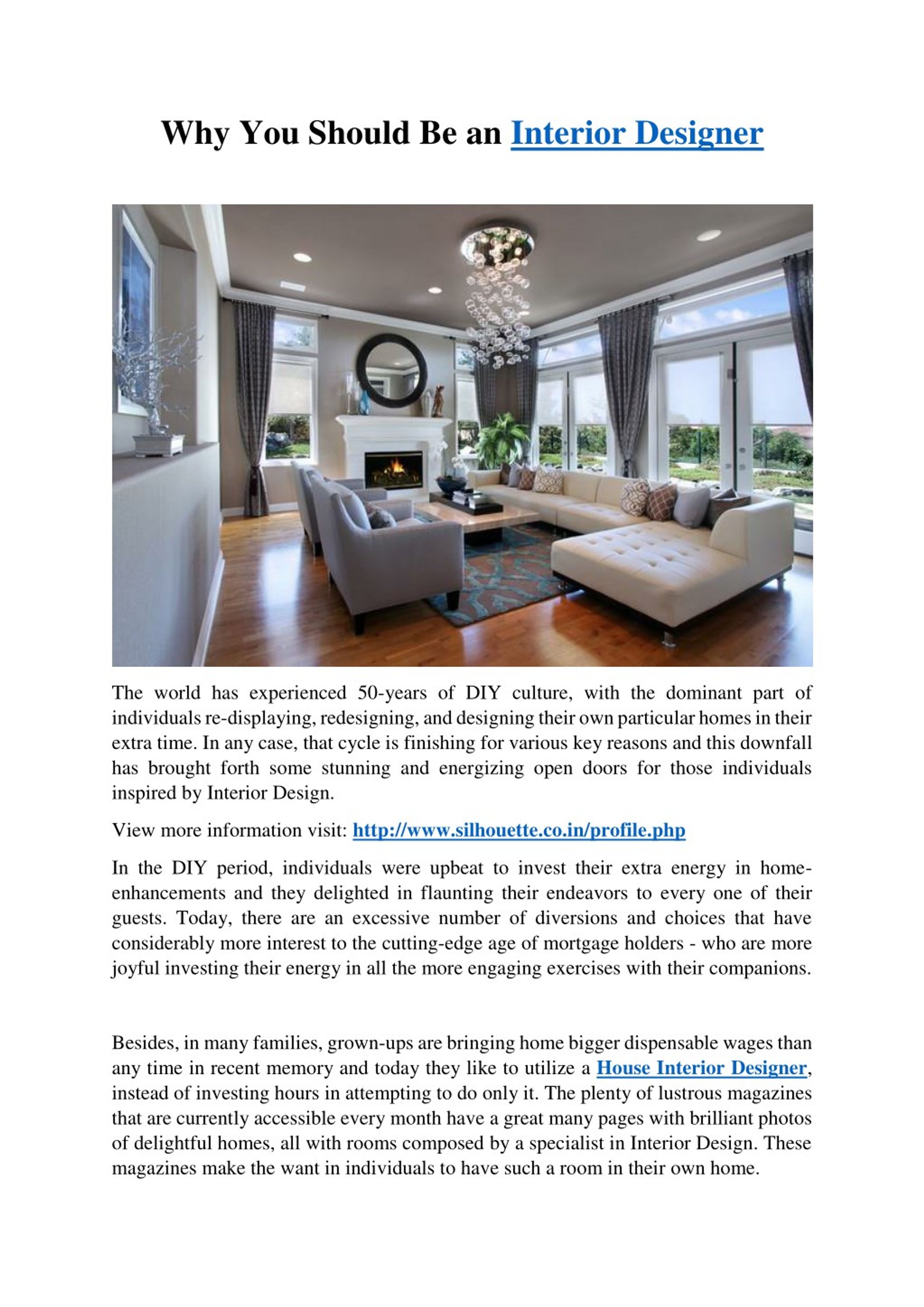 PPT - Why You Should Be an Interior Designer PowerPoint Presentation ...
