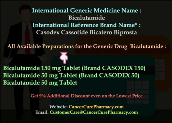 Bicalutamide 150 mg Tablet (Brand CASODEX 150)