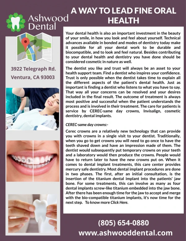 A Way To Lead Fine Oral Health