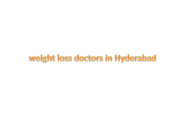 weight loss treatment centers in hyderabad india
