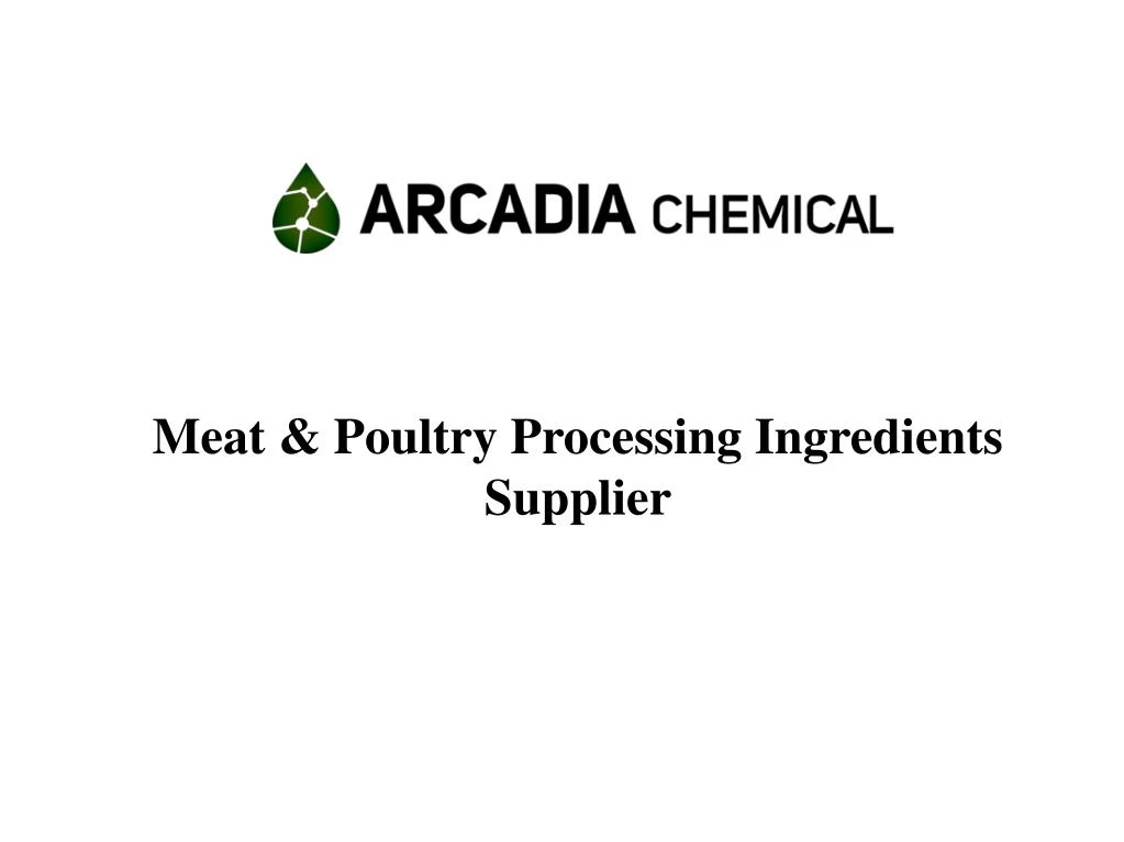 meat poultry processing ingredients supplier