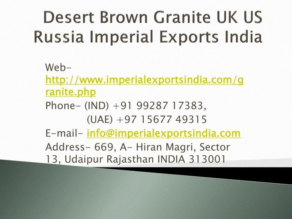 desert brown granite uk us russia imperial exports india