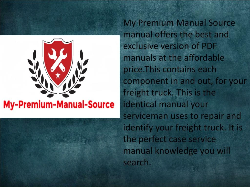 my premium manual source manual offers the best