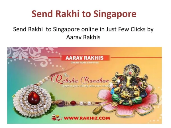 Send Rakhi to Singapore