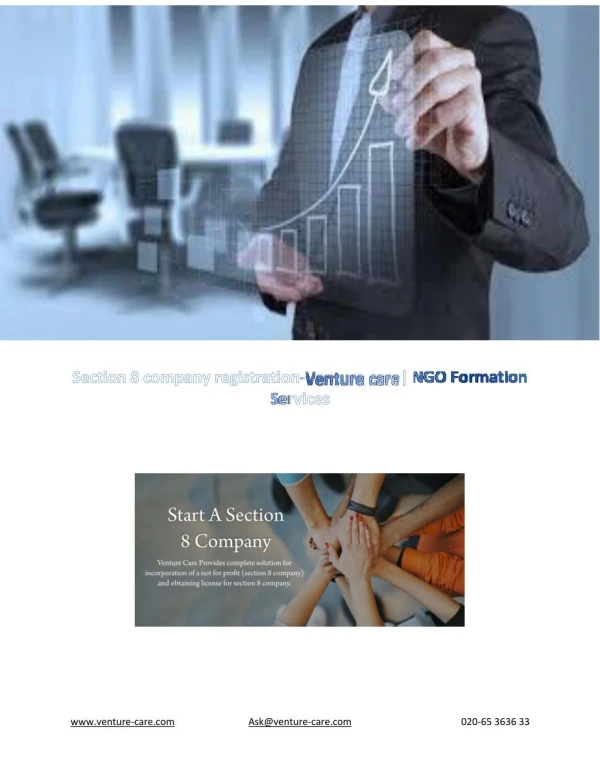 Section 8 company registration-Venture care| NGO Formation Services