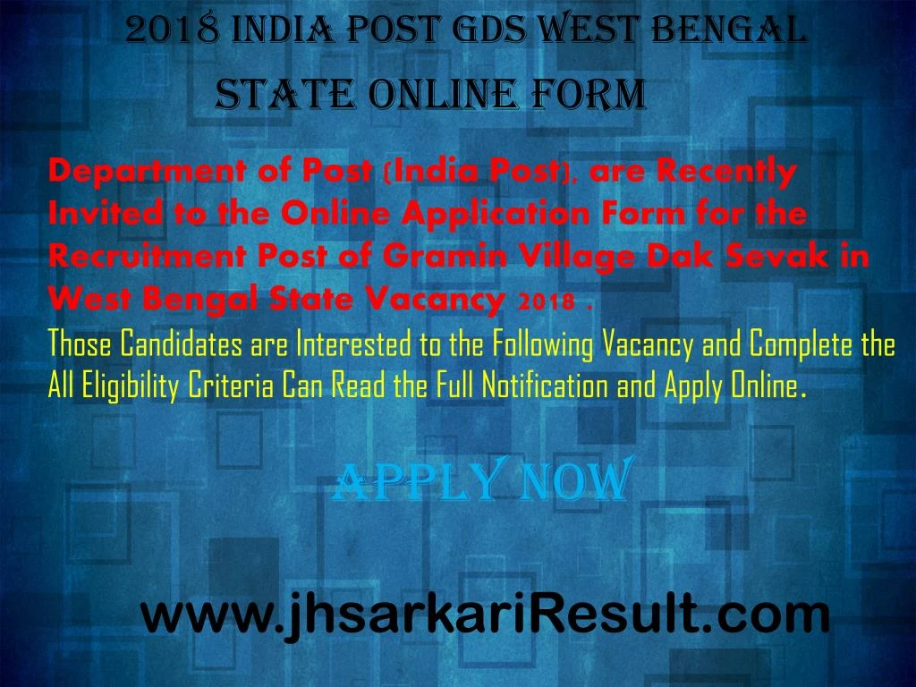 2018 india post gds west bengal