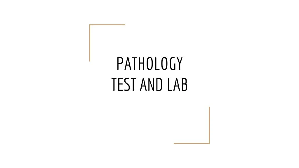 pathology test and lab