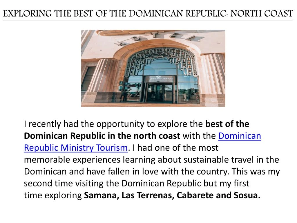 exploring the best of the dominican republic