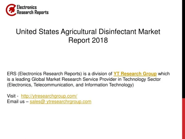 United States Agricultural Disinfectant Market Report 2018