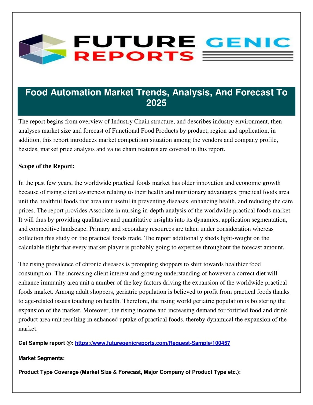 food automation market trends analysis