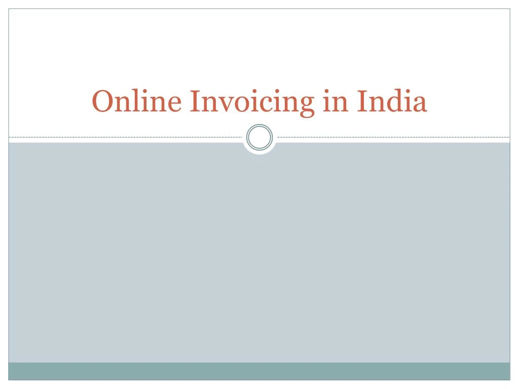 online invoicing in india