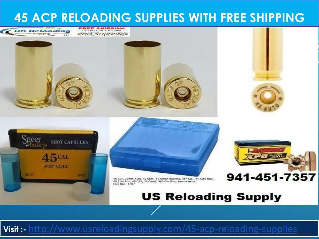 45 acp reloading supplies with free shipping