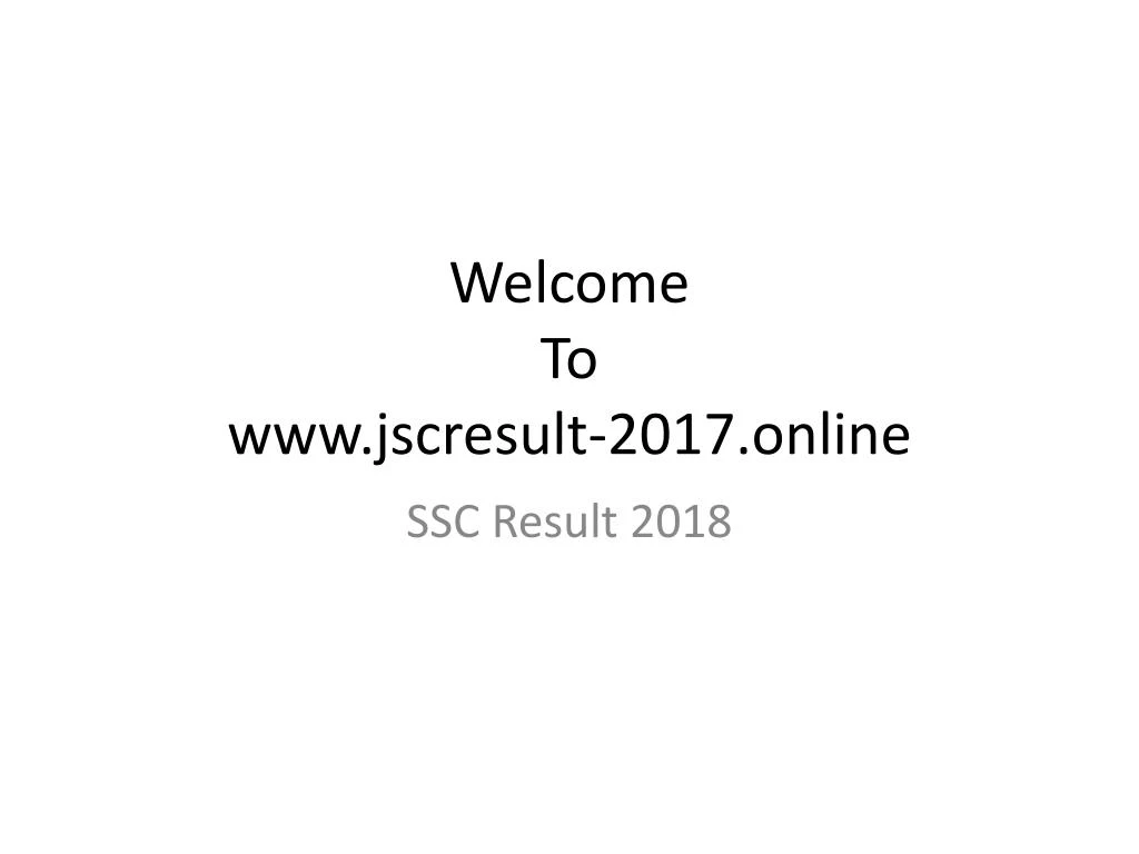 welcome to www jscresult 2017 online