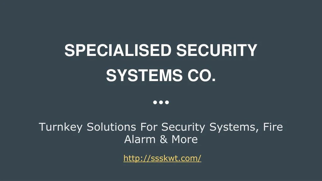 specialised security systems co