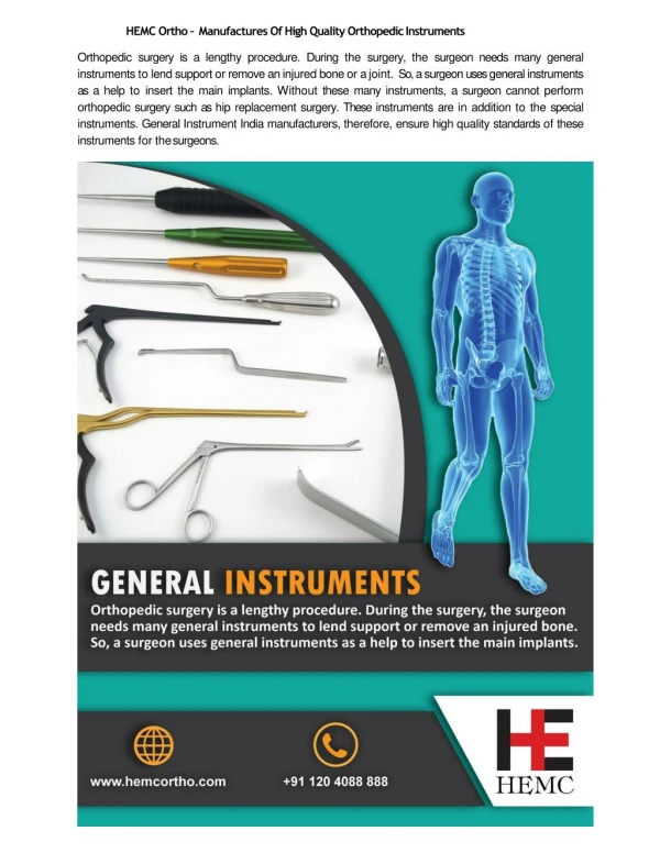 Looking for High Quality General Instruments in India