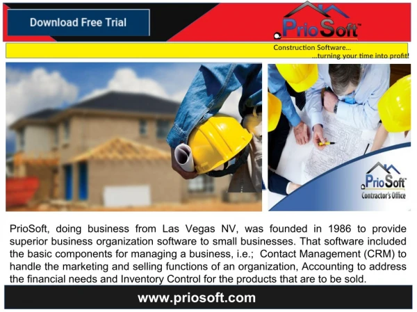 Construction Estimating Software | priosoft.com