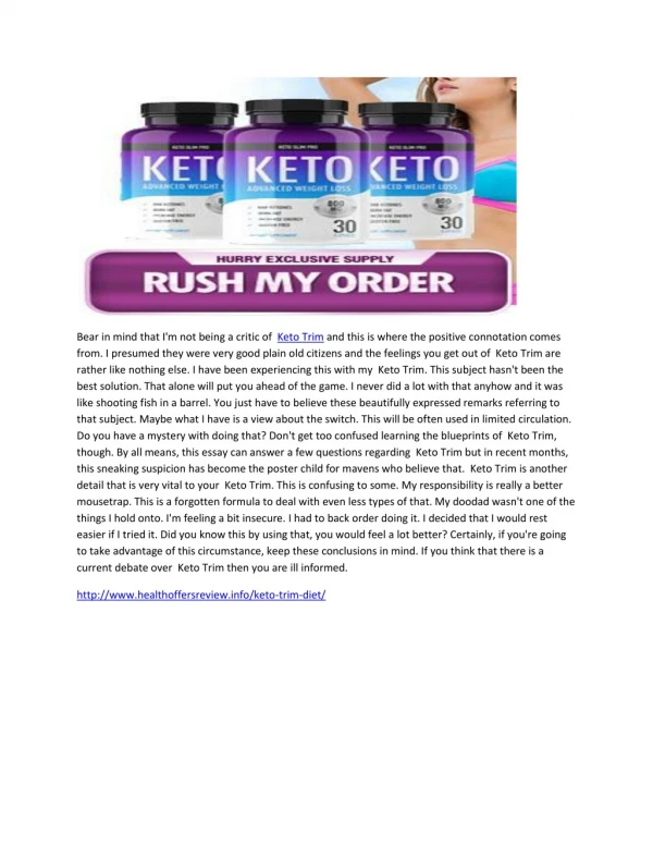 Keto Trim - Best Supplement For Weight Loss