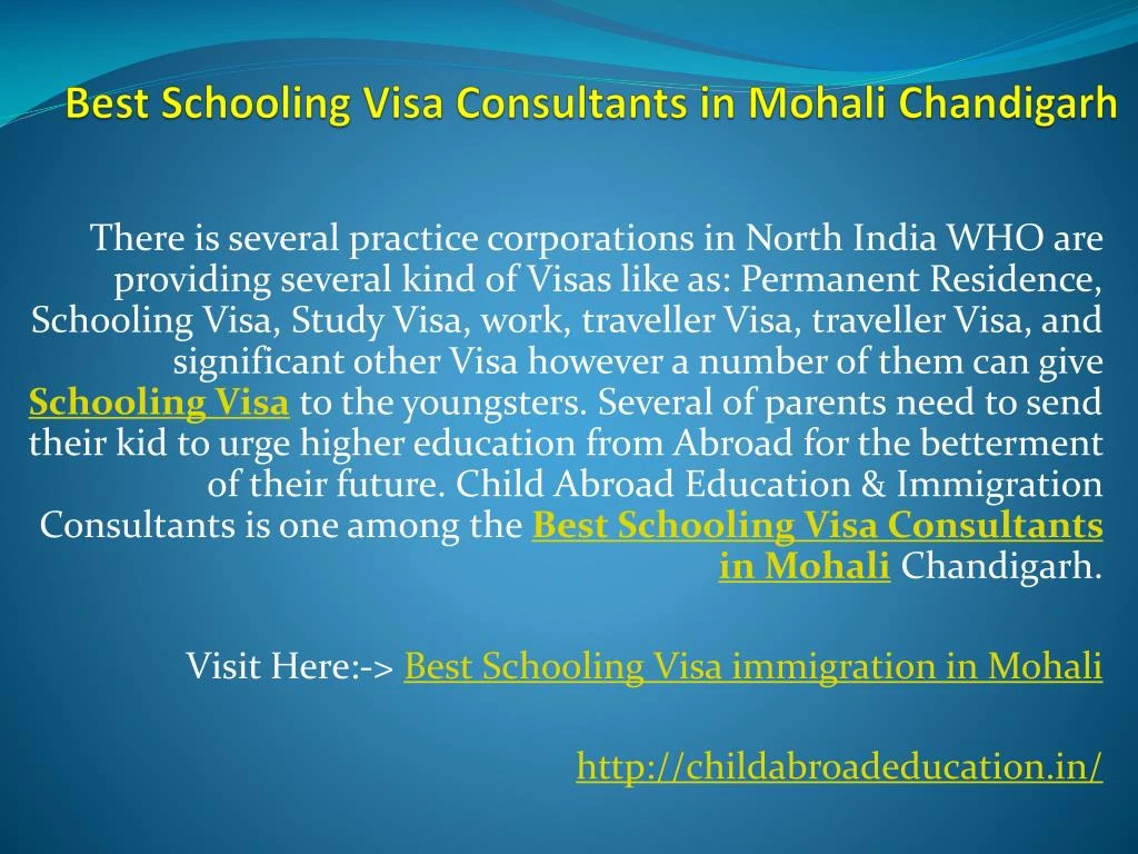 best schooling visa consultants in mohali chandigarh