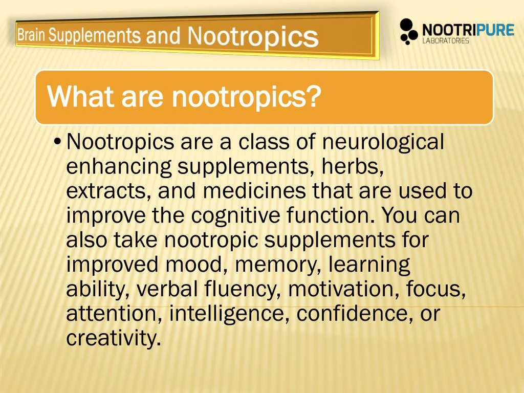 brain supplements and nootropics