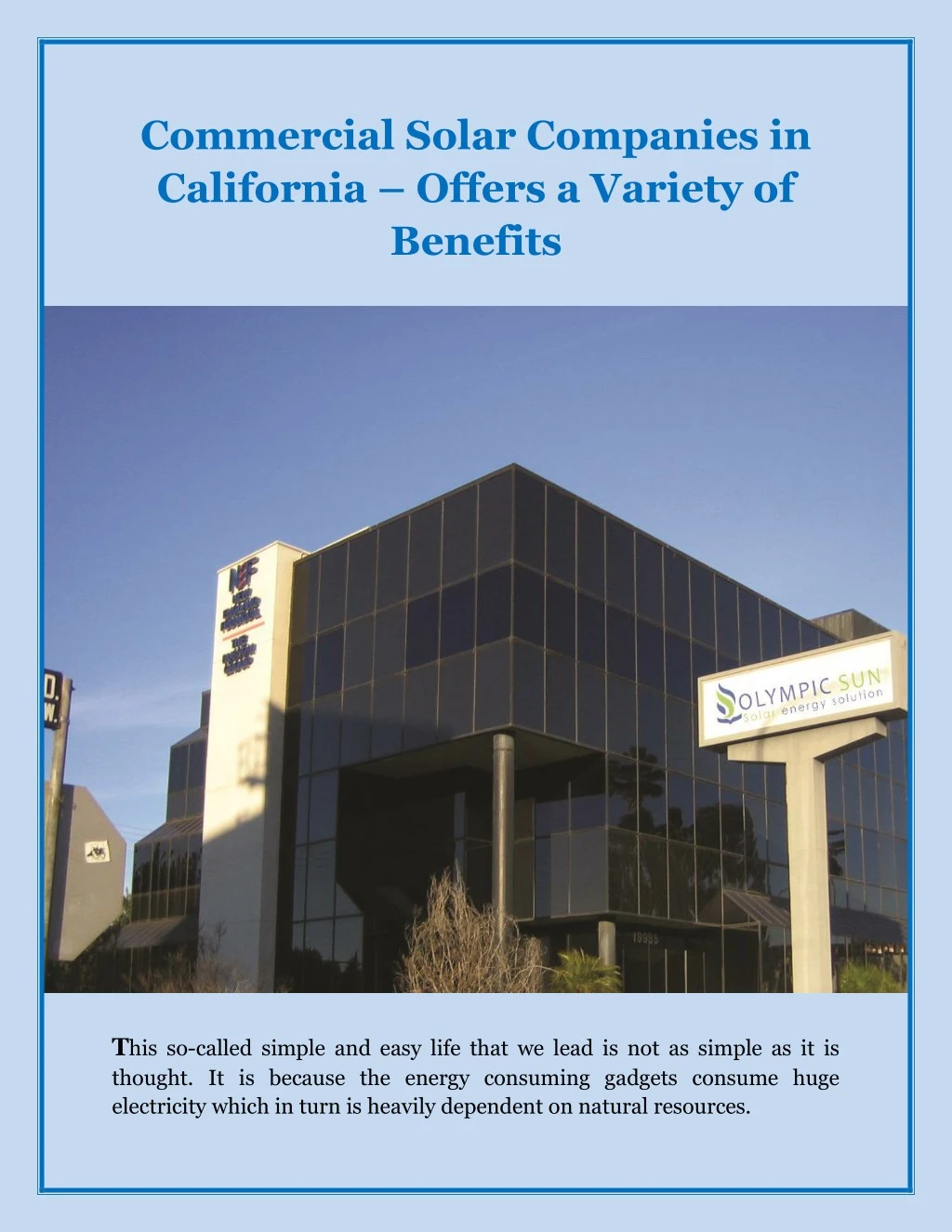 commercial solar companies in california offers