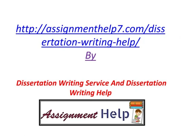 Dissertation Writing Service And Dissertation Writing Help