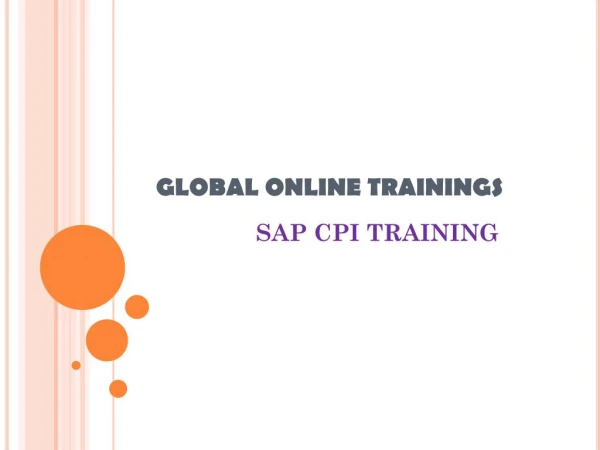 SAP CPI Training | SAP HANA Cloud Platform Integration Training - GOT