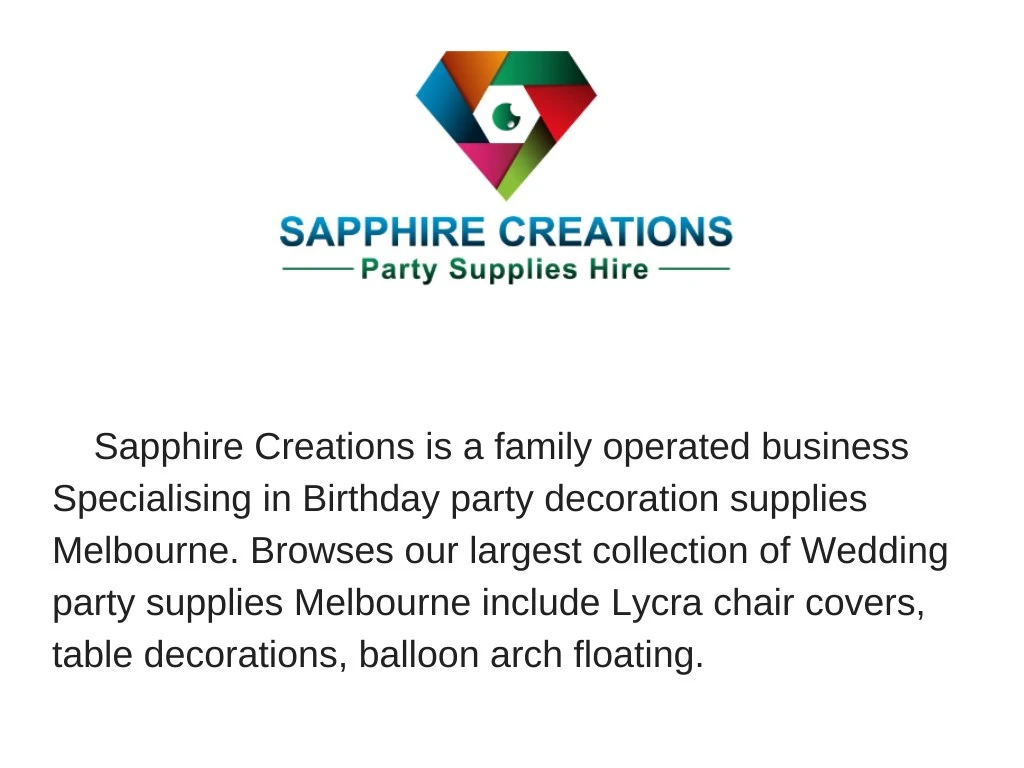 sapphire creations is a family operated business