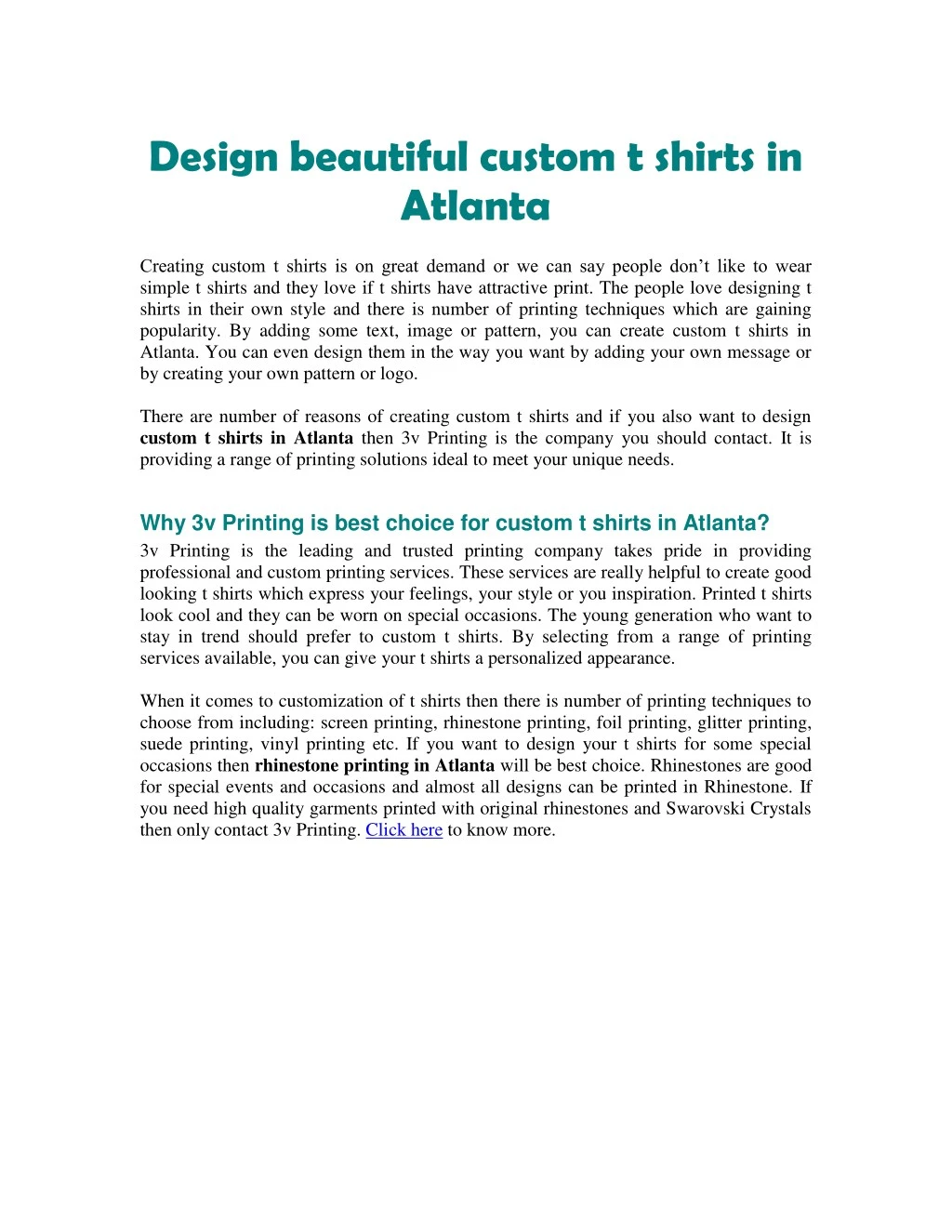 design beautiful custom t shirts in atlanta