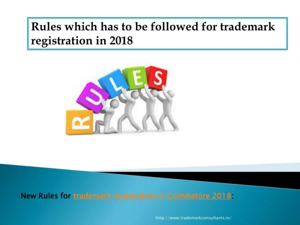Rules which has to be followed for trademark registration in 2018