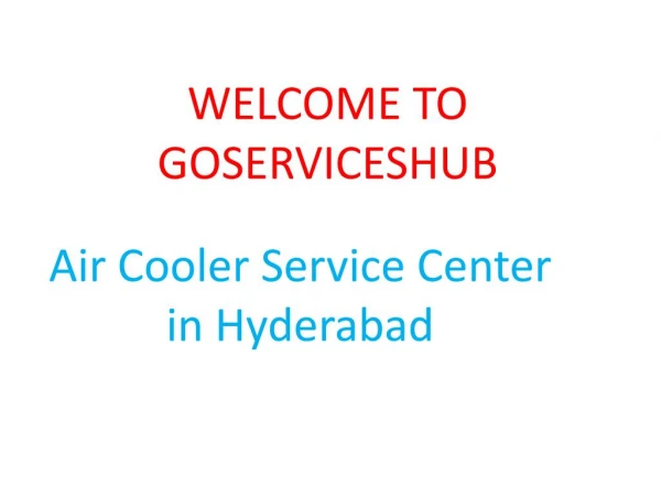 Air Cooler Service Center in Hyderabad