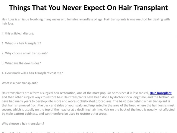 Hair Transplant Turkey