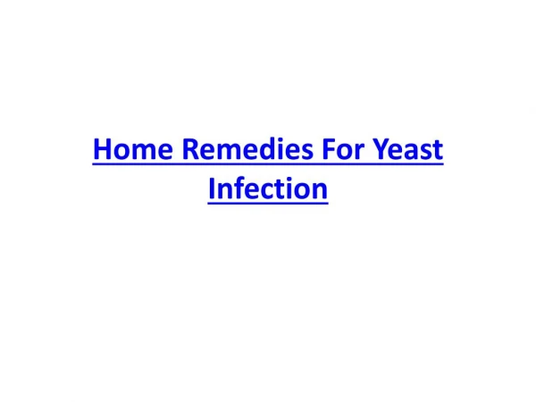 Natural Remedies for Yeast Infections