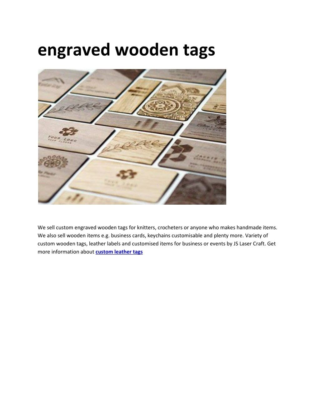 engraved wooden tags