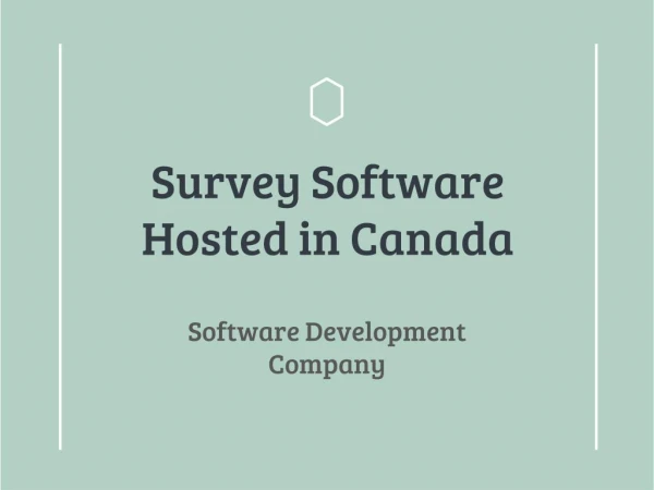 Canadian Based Survey Tools