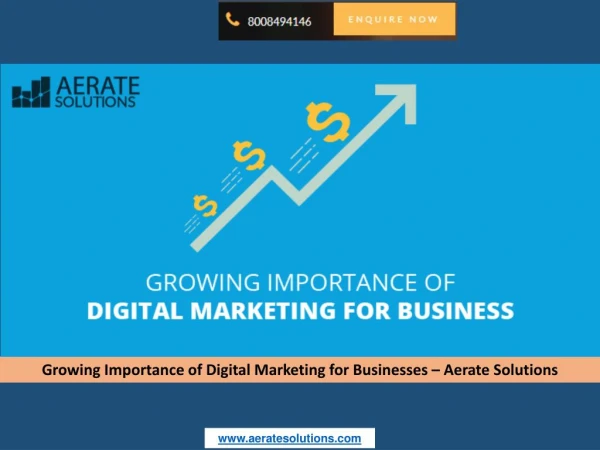 Growing Importance of Digital Marketing for Businesses â€“ Aerate Solutions