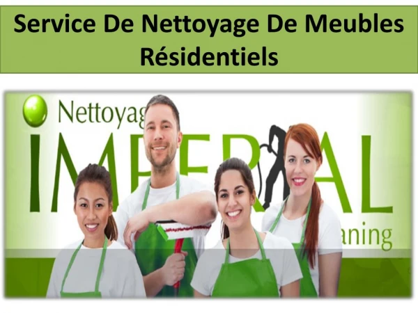 Service De Nettoyage De Meubles RÃ©sidentiels