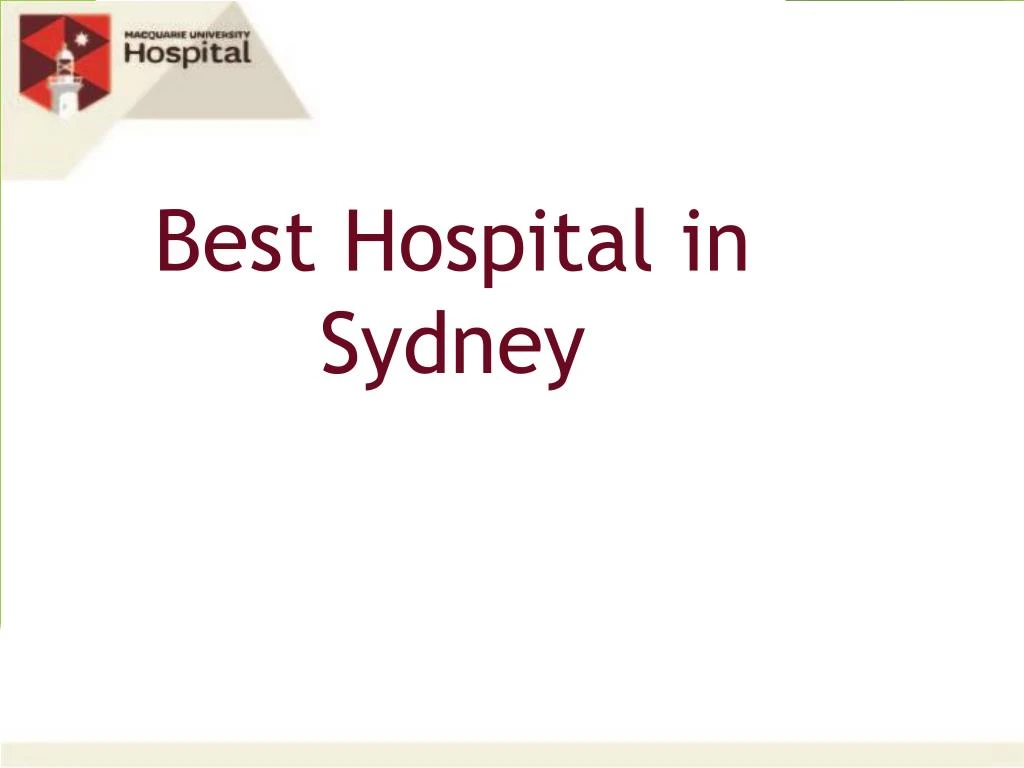 best hospital in sydney