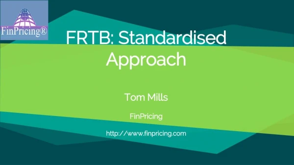 FRTB Standardised Approach Introduction