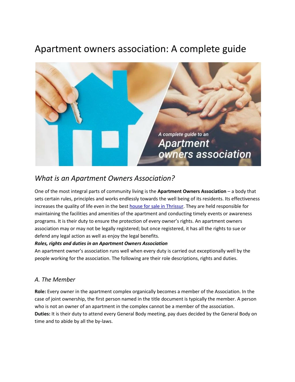 apartment owners association a complete guide