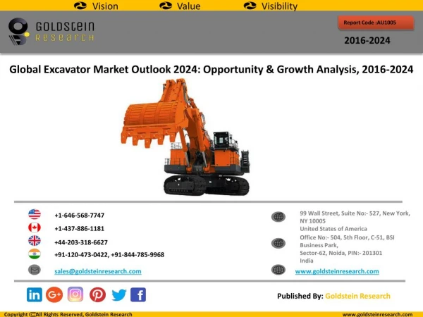 Excavator Market Outlook 2024: Global Opportunity And Demand Analysis, Market Forecast, 2016-2024