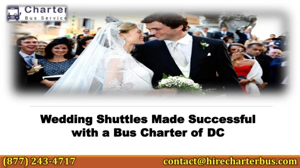 Wedding Successful with a Bus Charter of DC