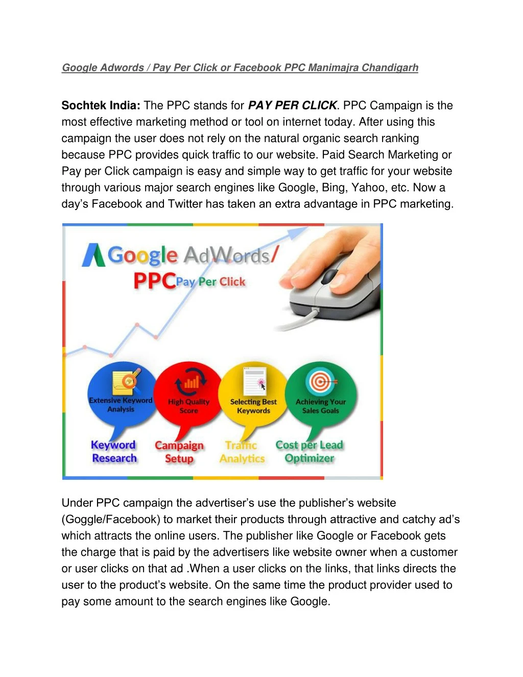google adwords pay per click or facebook