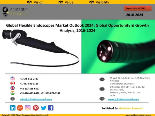 Global Flexible Endoscopes Market Outlook 2024: Global Opportunity And Demand Analysis, Market Forecast, 2016-2024